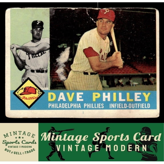 1960 Topps Philadelphia Phillies Dave Philley #52 PR FR Baseball Card