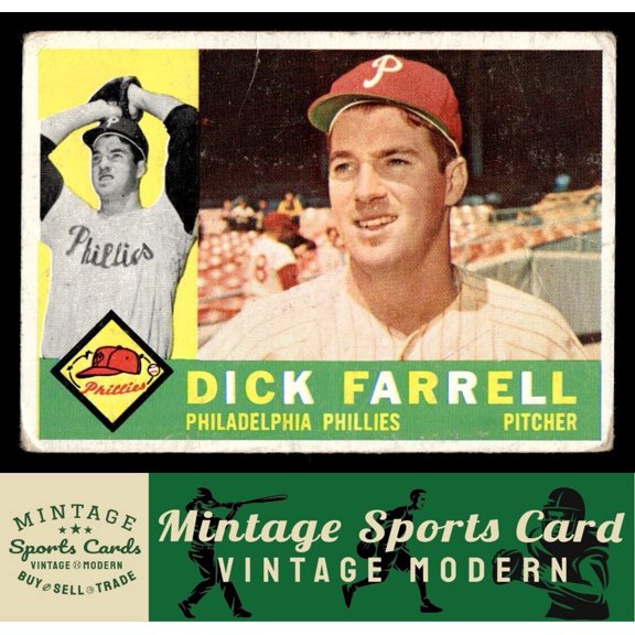 1960 Topps Dick Farrell #103 Philadelphia Phillies Baseball Card