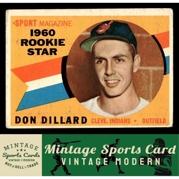 1960 Topps Don Dillard #122 RS Low Grade Filler Cleveland Indians Baseball Card
