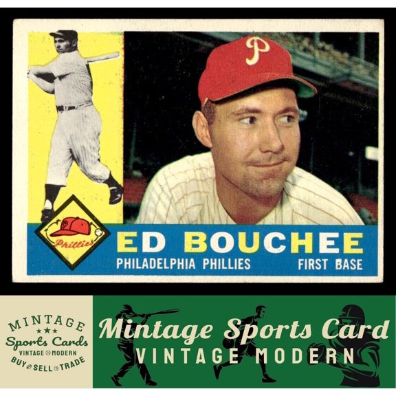 1960 Topps Ed Bouchee #347 Philadelphia Phillies Baseball Card