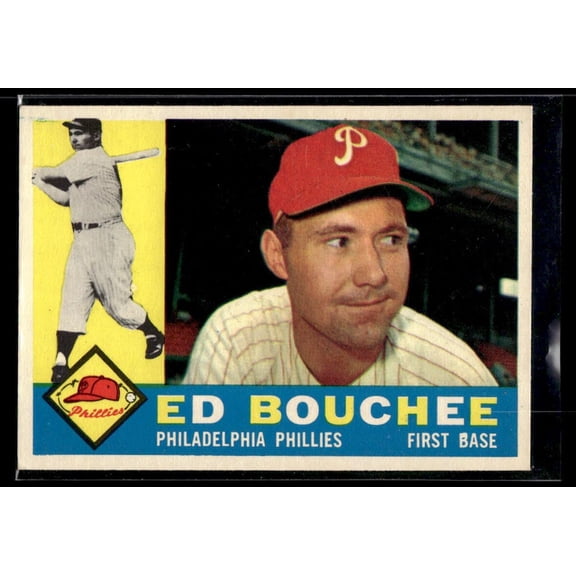 1960 Topps Ed Bouchee #347 Philadelphia Phillies Baseball Card EX+/NM