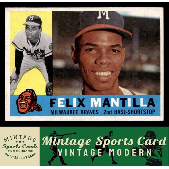 1960 Topps Felix Mantilla #19 Milwaukee Braves Baseball Card