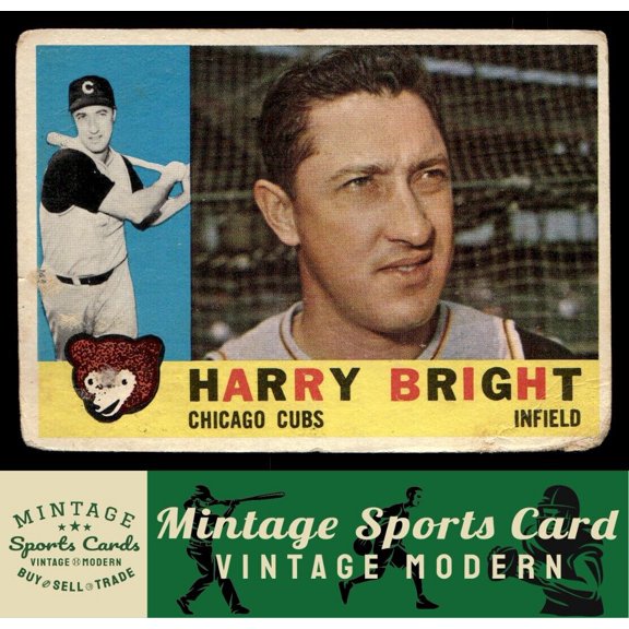 1960 Topps Harry Bright #277 Chicago Cubs PR/FR Baseball Card