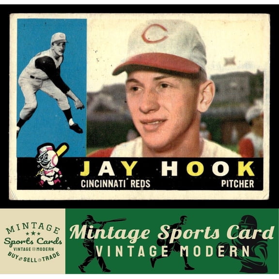 1960 Topps Jay Hook RC #187 Cincinnati Reds Baseball Card