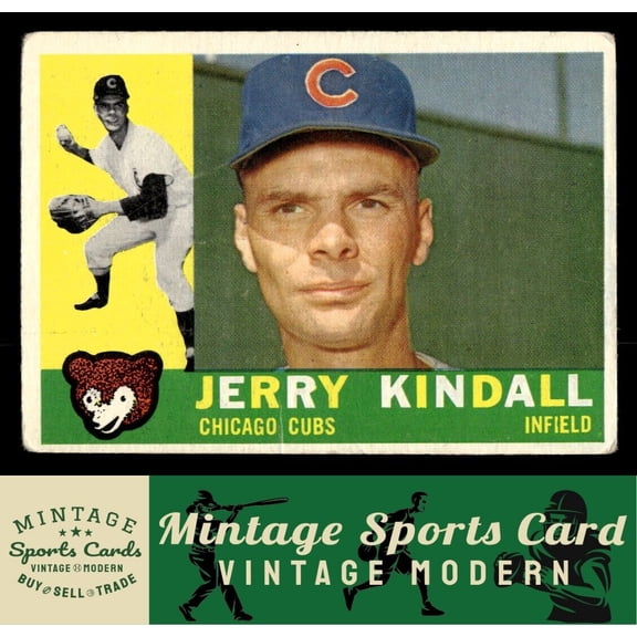 1960 Topps 444 Jerry Kindall FR/FR+ Baseball Card Chicago Cubs