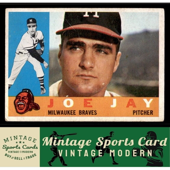 1960 Topps Joe Jay #266 Milwaukee Braves PR FR Baseball Card