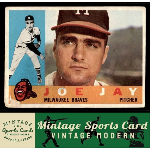 1960 Topps Joe Jay #266 Milwaukee Braves PR FR Baseball Card