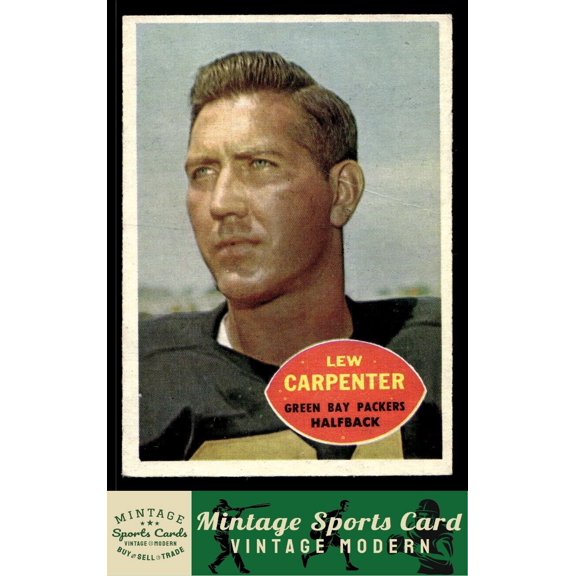 1960 Topps Lew Carpenter #53 Green Bay Packers Football Card PR FR Low Grade