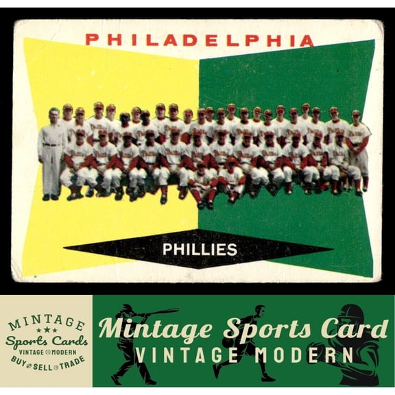 1960 Topps Philadelphia Phillies CL TC #302 FR GD Baseball Card