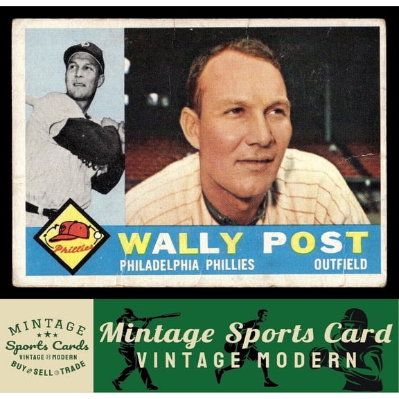 1960 Topps Wally Post #13 Philadelphia Phillies MLB Baseball Card