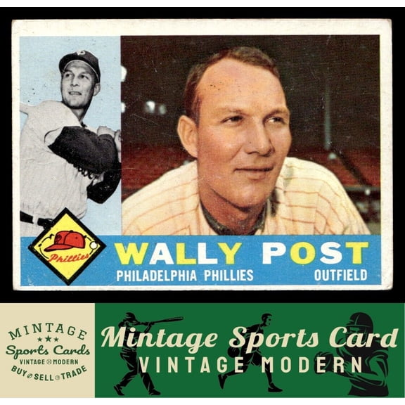 Low Grade PR FR 1960 Topps Wally Post #13 Philadelphia Phillies Baseball Card