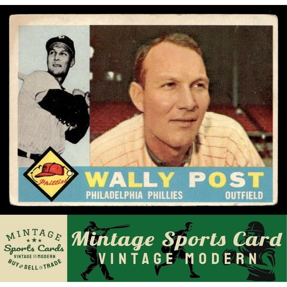 1960 Topps Wally Post #13 Philadelphia Phillies PR/FR Baseball Card