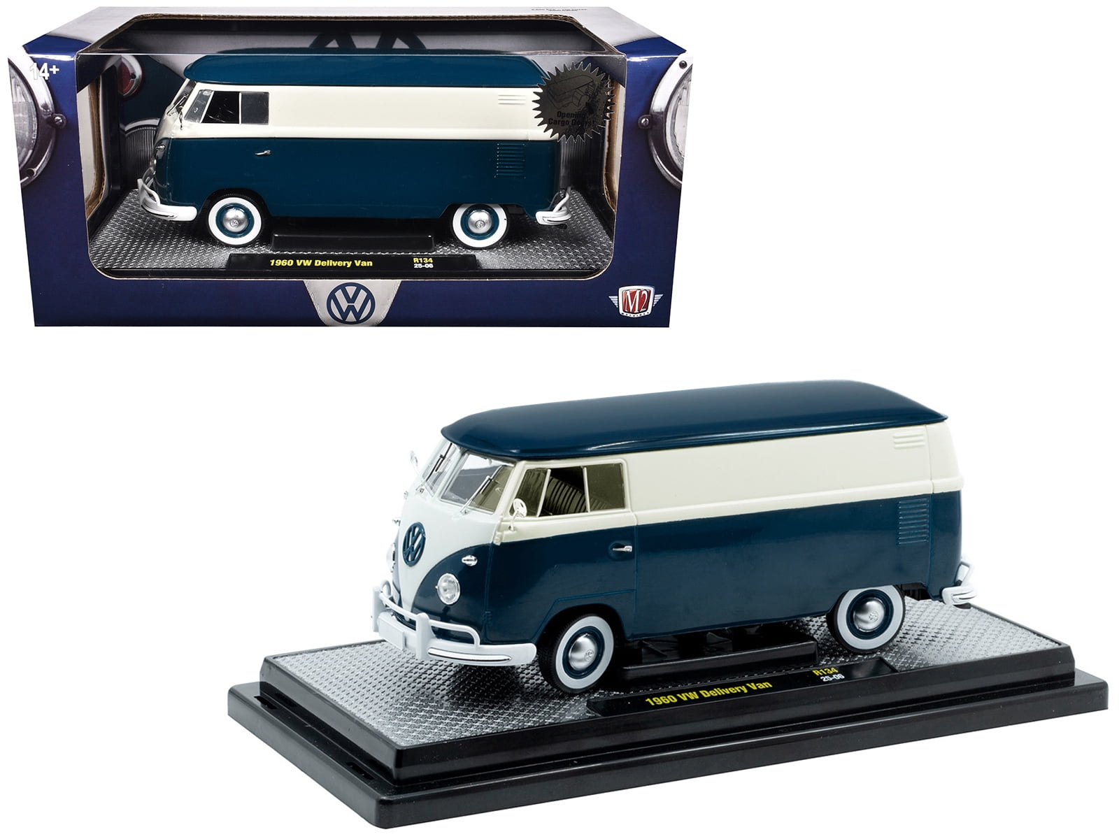 1960 Volkswagen Delivery Van Blue and White Limited Edition to