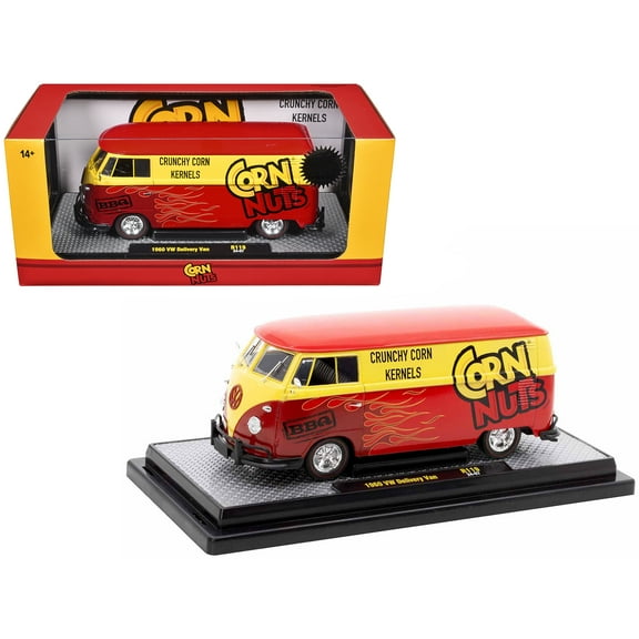 1960 Volkswagen Delivery Van Red and Yellow "Corn Nuts BBQ" Limited Edition to 6250 pieces 1/24 Diecast Model Car by M2 Machines