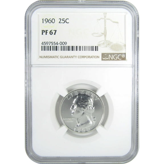 1960 Washington Quarter PF 67 NGC Silver Proof 25c Coin SKU:CPC9632