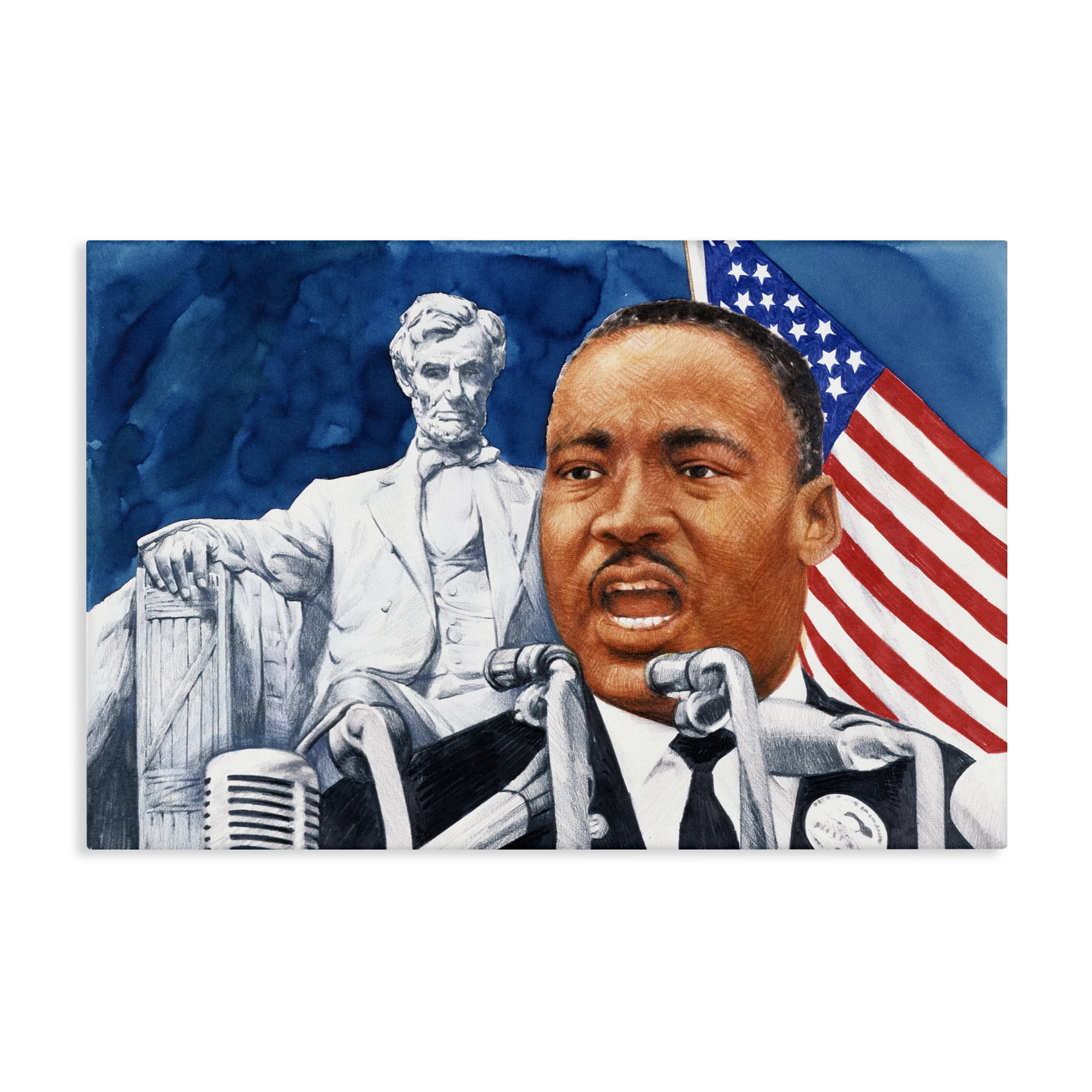 1960s American Speech Portrait Canvas Wall Art, design by Wind River Studios