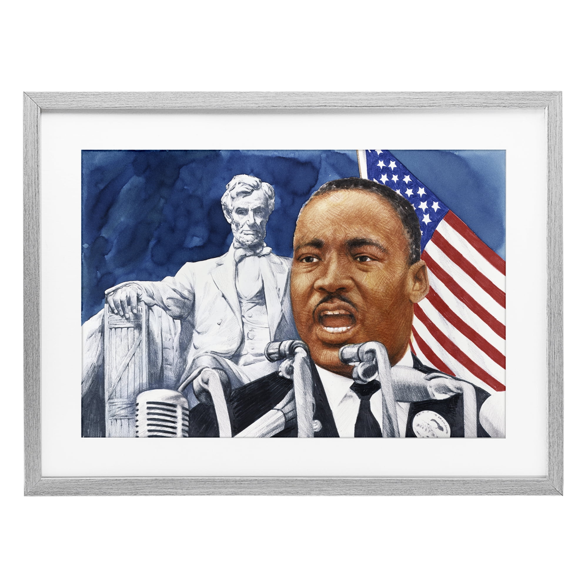 1960s American Speech Portrait Gray Framed Print Under Glass, design by ...