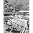 thumbnail image 1 of 1960s Car Just Married Sign On Trunk And Streamers Poster Print By Vintage Collection, 1 of 1