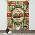 thumbnail image 1 of 1960s Decor Wall Hanging Tapestry, Collection of Vintage Retro Car Label in Faint Color Sixties Dated Irony Pop Art Work, Bedroom Living Room Dorm Accessories, 40 X 60 Inches, by Ambesonne, 1 of 5