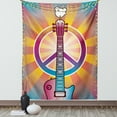 thumbnail image 1 of 1960s Decor Wall Hanging Tapestry, Colorful Illustration of Guitar Peace Symbol and Dove Dedicated to the Woodstock Artsy Tribute, Bedroom Living Room Dorm Accessories, 40 X 60 Inches, by Ambesonne, 1 of 5