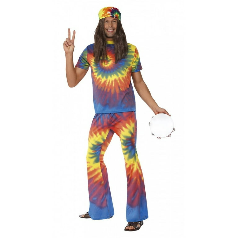 60s Groovy Flared Trousers Mens Adult Multicoloured 60s Groovy Flared Trousers Mens Adult Multicoloured