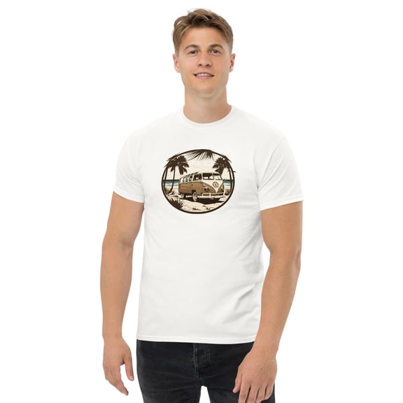 1960s VW Bus Sunset Tee (White, XL)