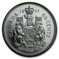 thumbnail image 1 of 1961 Canada Silver 50 Cents Elizabeth II BU/Prooflike, 1 of 2