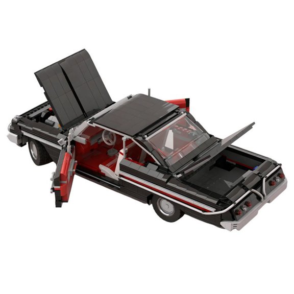 1961 Chevy Impala SS Retro Classic Muscle Car Building Blocks Set, DIY Educational Assembly Model Car, Collectible Display Toy, Wholesale Dropshipping