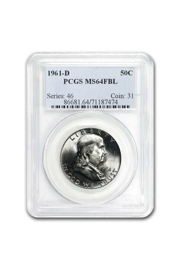 1961-D Franklin Half Dollar MS-64 PCGS (FBL)