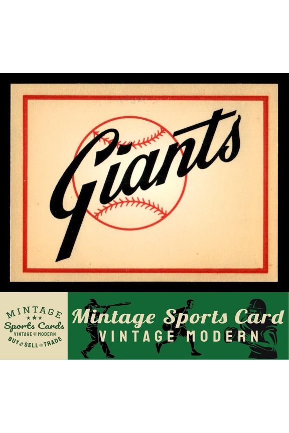 1961 Fleer Baseball Greats Team Logo Decals San Francisco Giants