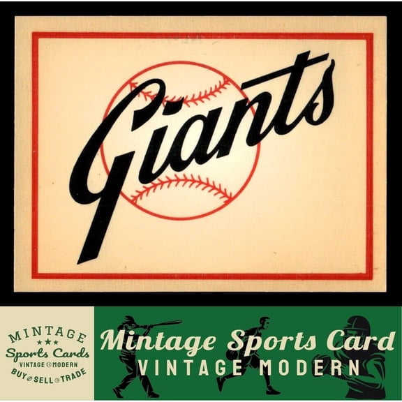 1961 Fleer Baseball Greats Team Logo Decals San Francisco Giants