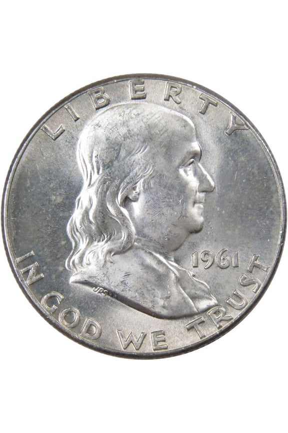 1961 Franklin Half Dollar AU About Uncirculated 90% Silver 50c US Coin