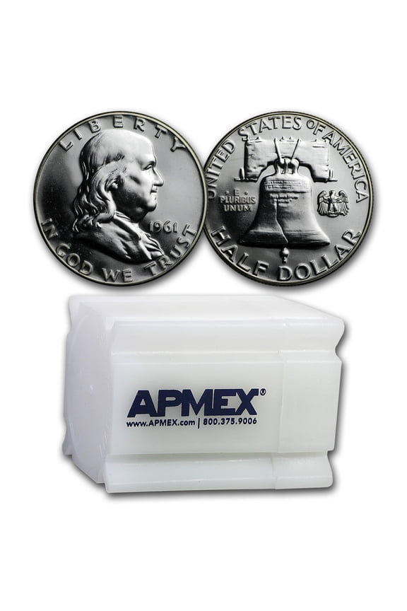 1961 Proof Franklin Half Dollar 20-Coin Roll