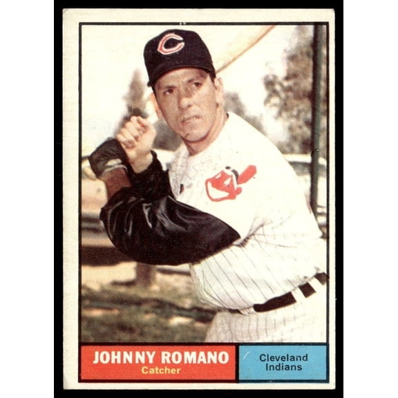 1961 Topps Baseball Card Johnny Romano Cleveland Indians #5 EX-MT
