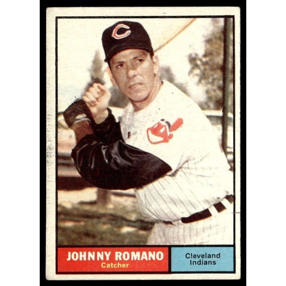 1961 Topps Baseball Card Johnny Romano Cleveland Indians #5 EX+