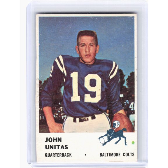 1961 Topps John Unitas #30 Baltimore Colts Football Card Baltimore Colts NFL Football Trading Card