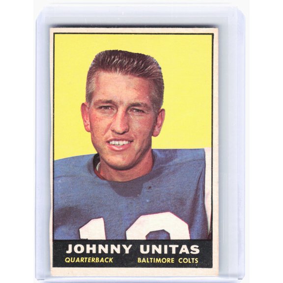 1961 Topps Johnny Unitas #1 Poor Baltimore Colts Football Card Baltimore Colts NFL Football Trading Card