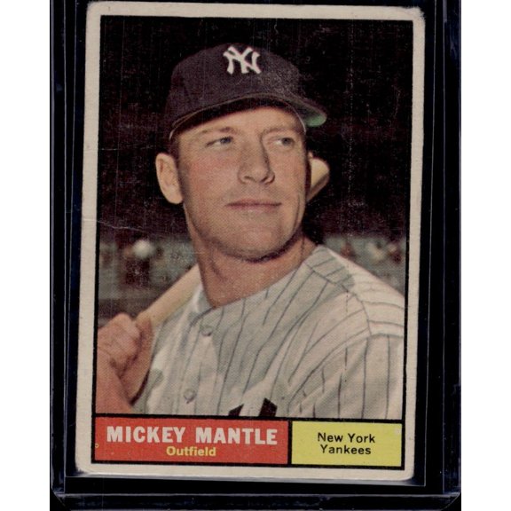 1961 Topps Mickey Mantle #300 New York Yankees Baseball Card New York Yankees MLB Baseball Trading Card