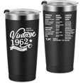 thumbnail image 1 of 1962 60th Birthday Gift for Women and Men - 60th Gifts for Parents - 60th Class Reunion - Mom Dad Wife Husband Grandpa Grandma Present - 20oz Tumbler Cup（black）, 1 of 5
