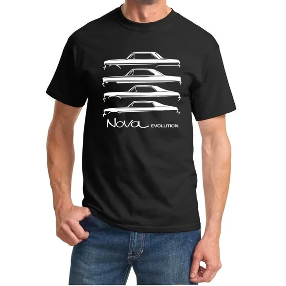 1962-79 Chevy Nova Evolution Classic Outline Design Tshirt NEW