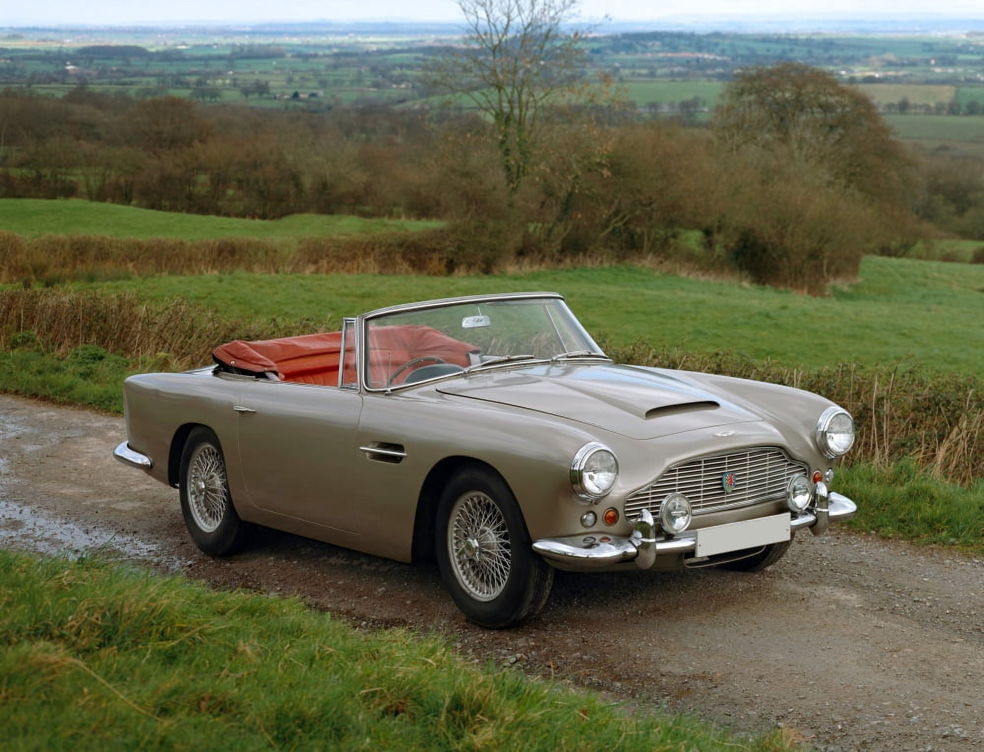 1962 Aston Martin DB4 convertible 37 litre engine Country of origin United Kingdom Canvas Art - Panoramic Images (22 x 28)