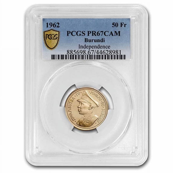 1962 Burundi Gold 50 Francs PR-67 Deep Cameo PCGS