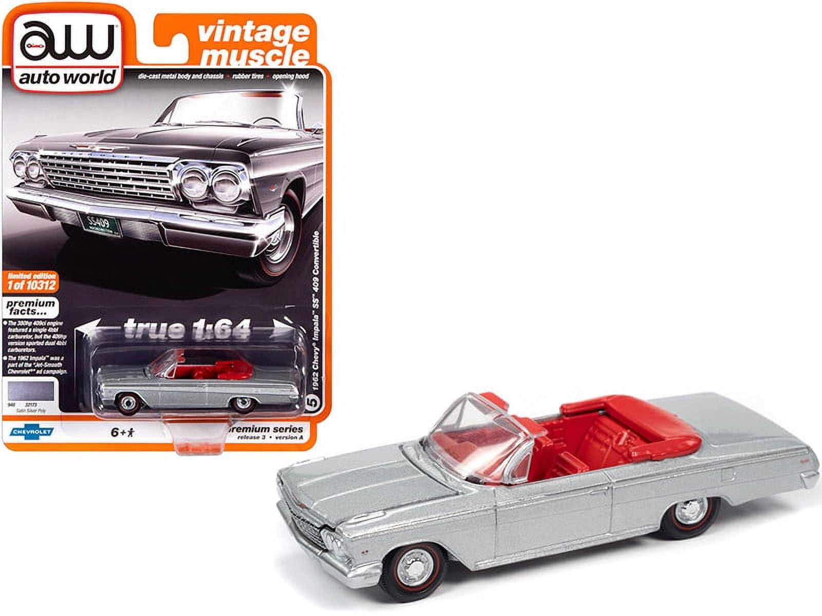 1962 Chevrolet Impala SS 409 Convertible Satin Silver Metallic