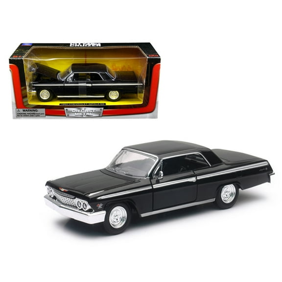 1962 Chevrolet Impala SS Black 1/25 Diecast Model Car by New Ray
