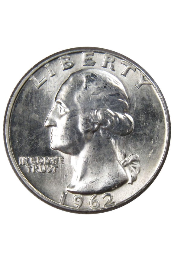 1962 D Washington Quarter BU Uncirculated Mint State 90% Silver 25c US Coin