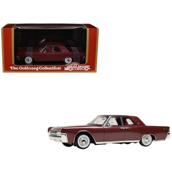 1962 Lincoln Continental Royal Red Metallic with Red Interior Limited Edition 1/43 Model Car by Goldvarg Collection