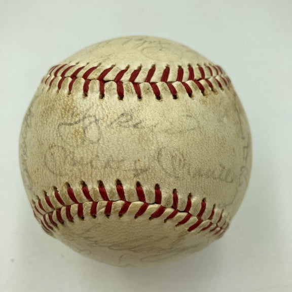 1962 New York Yankees W.S. Champs Team Signed Baseball Mickey Mantle JSA COA