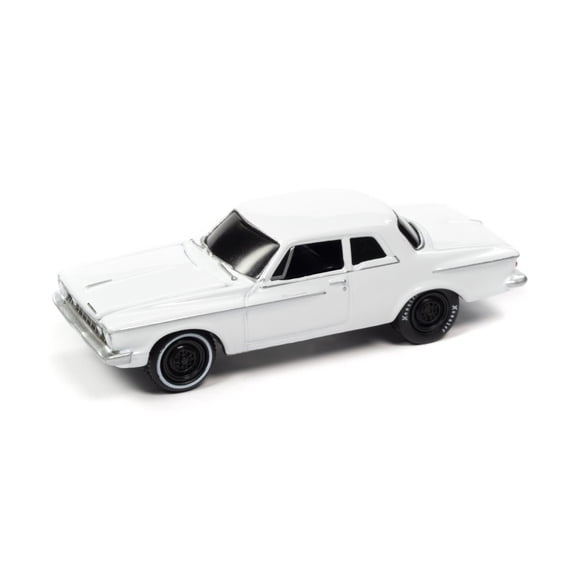 1962 Plymouth Savoy Max Wedge, White - Johnny Lightning JLSP248/24B - 1/64 Scale Diecast Car