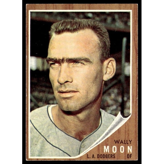 1962 Topps Baseball Card Wally Moon Los Angeles Dodgers #190 EX-MT