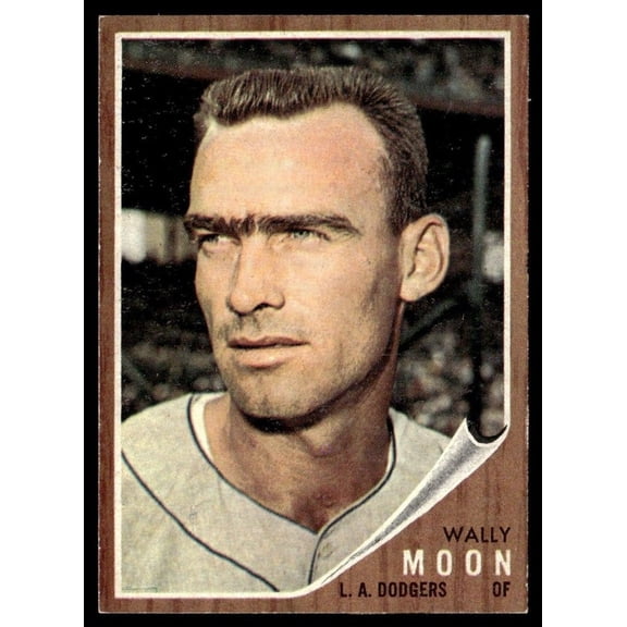 1962 Topps Baseball Card Wally Moon Los Angeles Dodgers #190 EX-MT